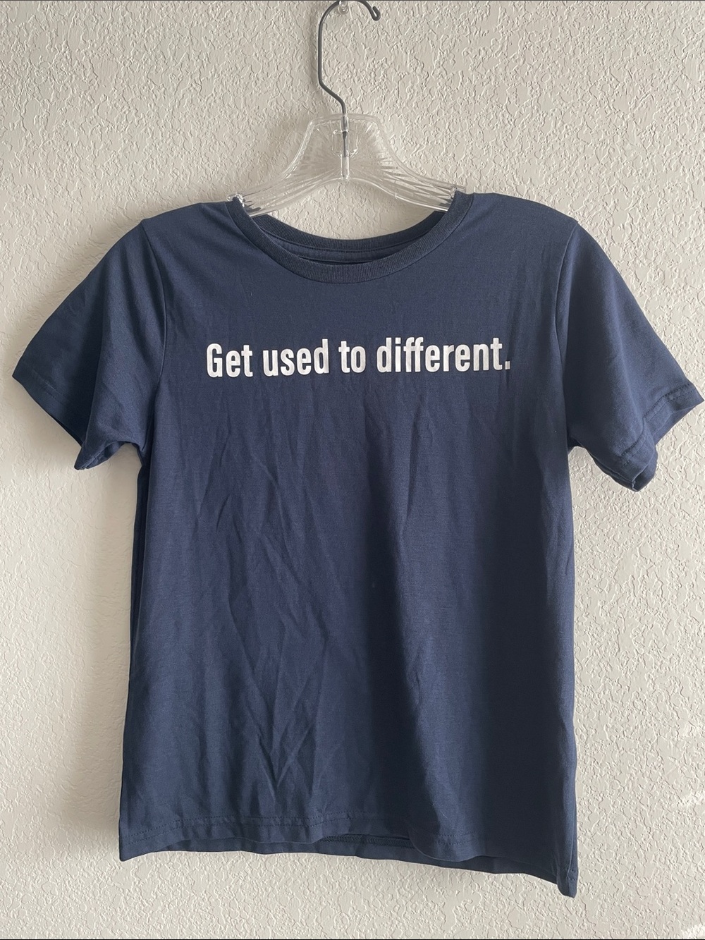 The Chosen - "Get used to different" T-Shirt - Kids - Size Medium - Navy Color